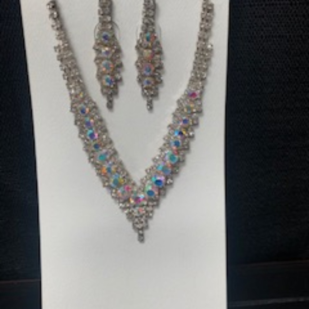 Crystal Necklace and Earring Set